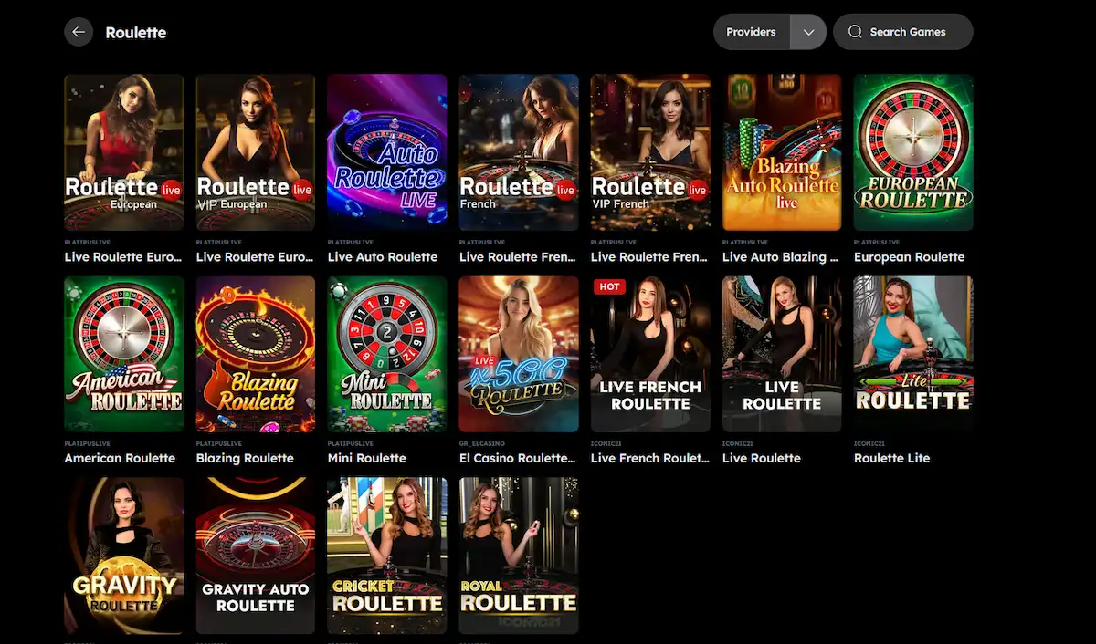 Live roulette wheel and betting table at Vegas Nova Casino